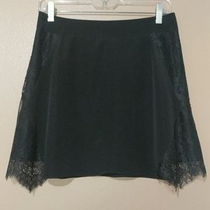 Madewell Black Lace Mini Skirt size 4